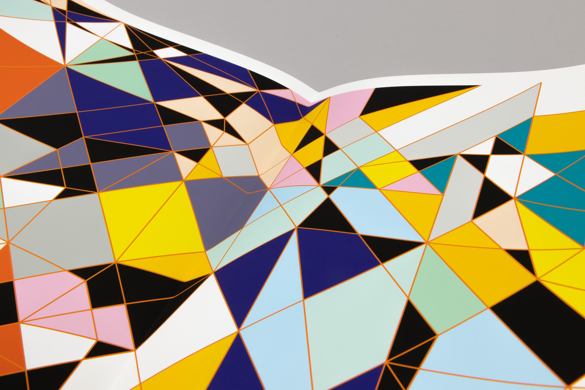 Sarah Morris, Tauro (Origami) - Impresión firmada Leporello, Arte abstracto en venta 1