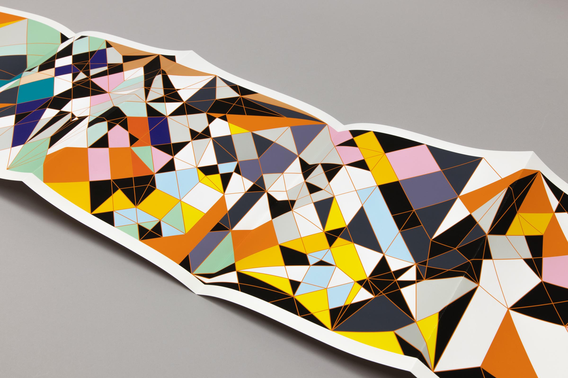 Sarah Morris, Taurus (Origami) - Signed Leporello Print, Abstract Art For Sale 3