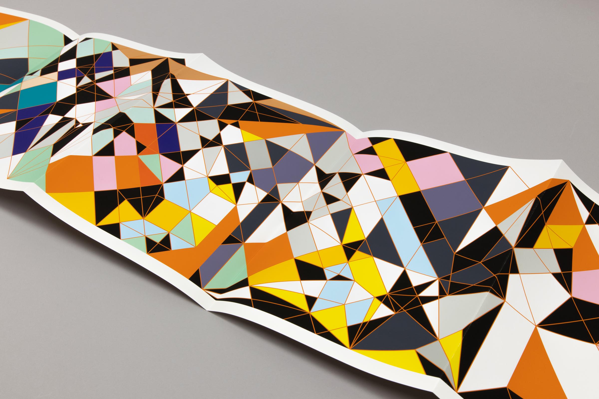 Sarah Morris, Taurus (Origami) - Stampa Leporello firmata, Arte astratta 3