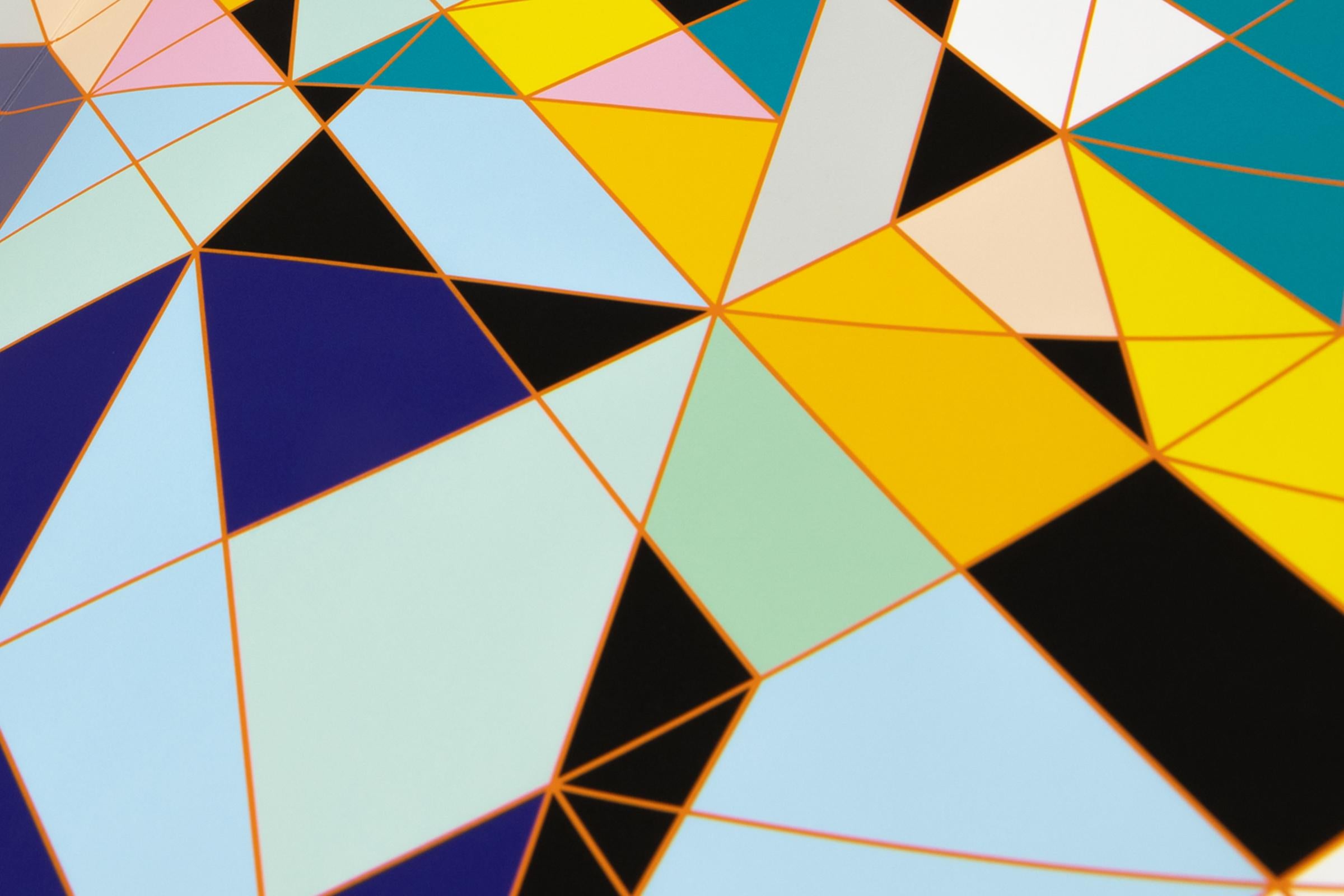 Sarah Morris, Tauro (Origami) - Impresión firmada Leporello, Arte abstracto en venta 4