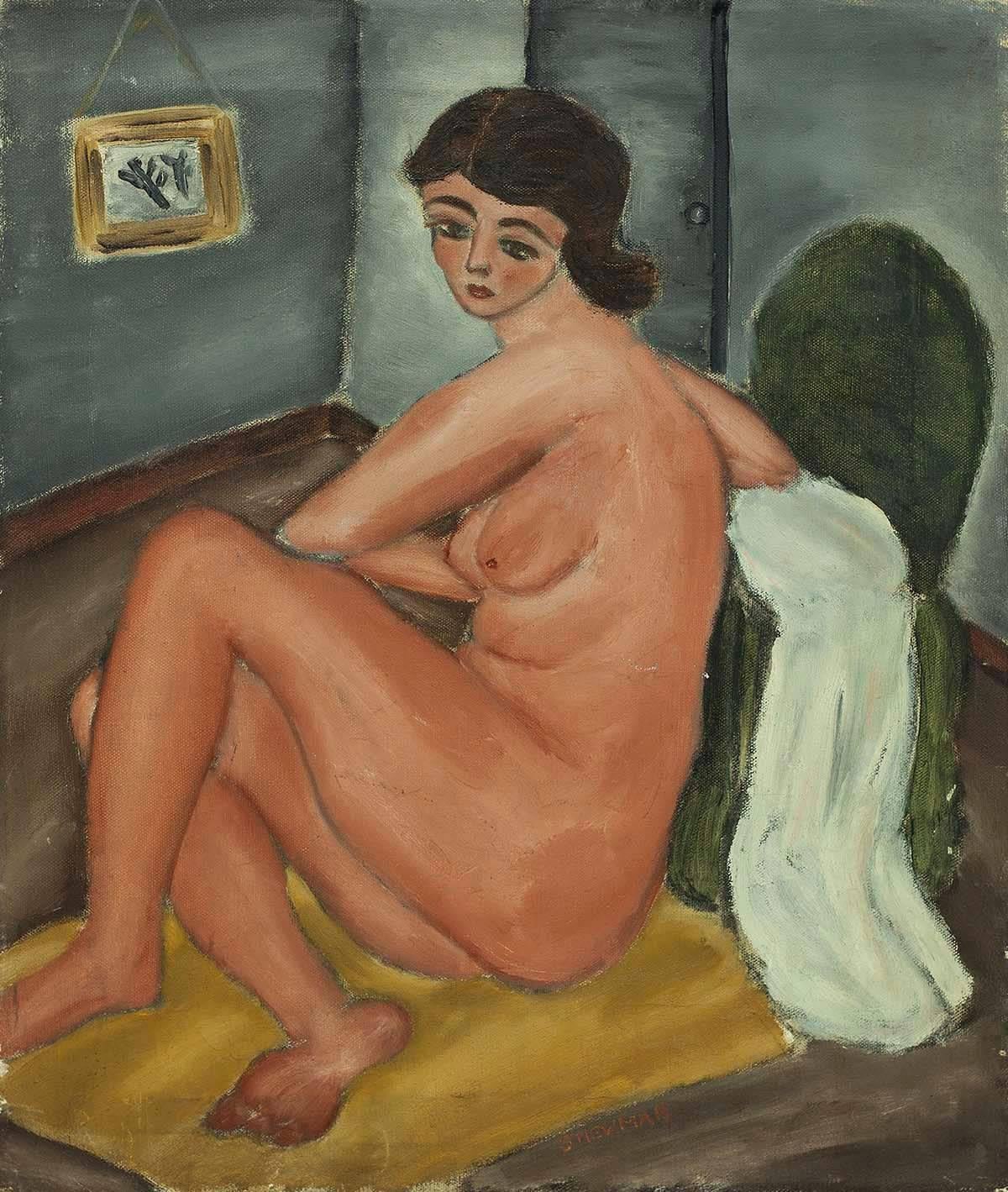 Nude Female Figure - Painting by Sarah Newman