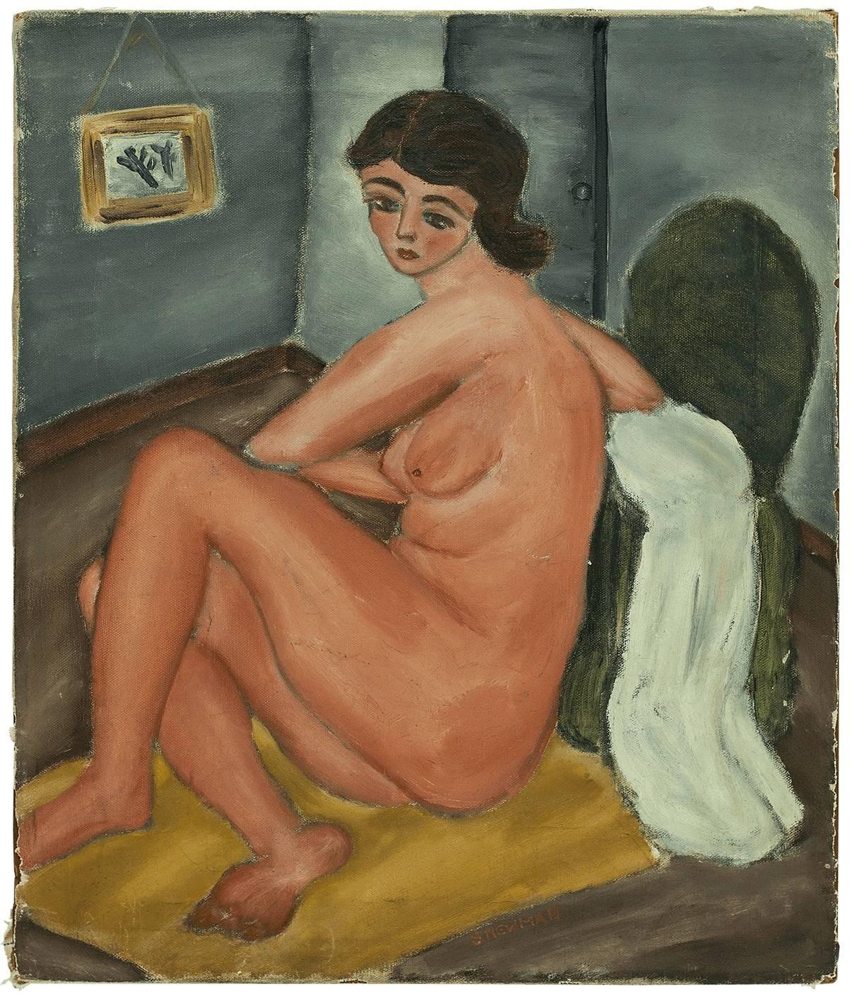 Sarah Newman Nude Painting - Nude Female Figure