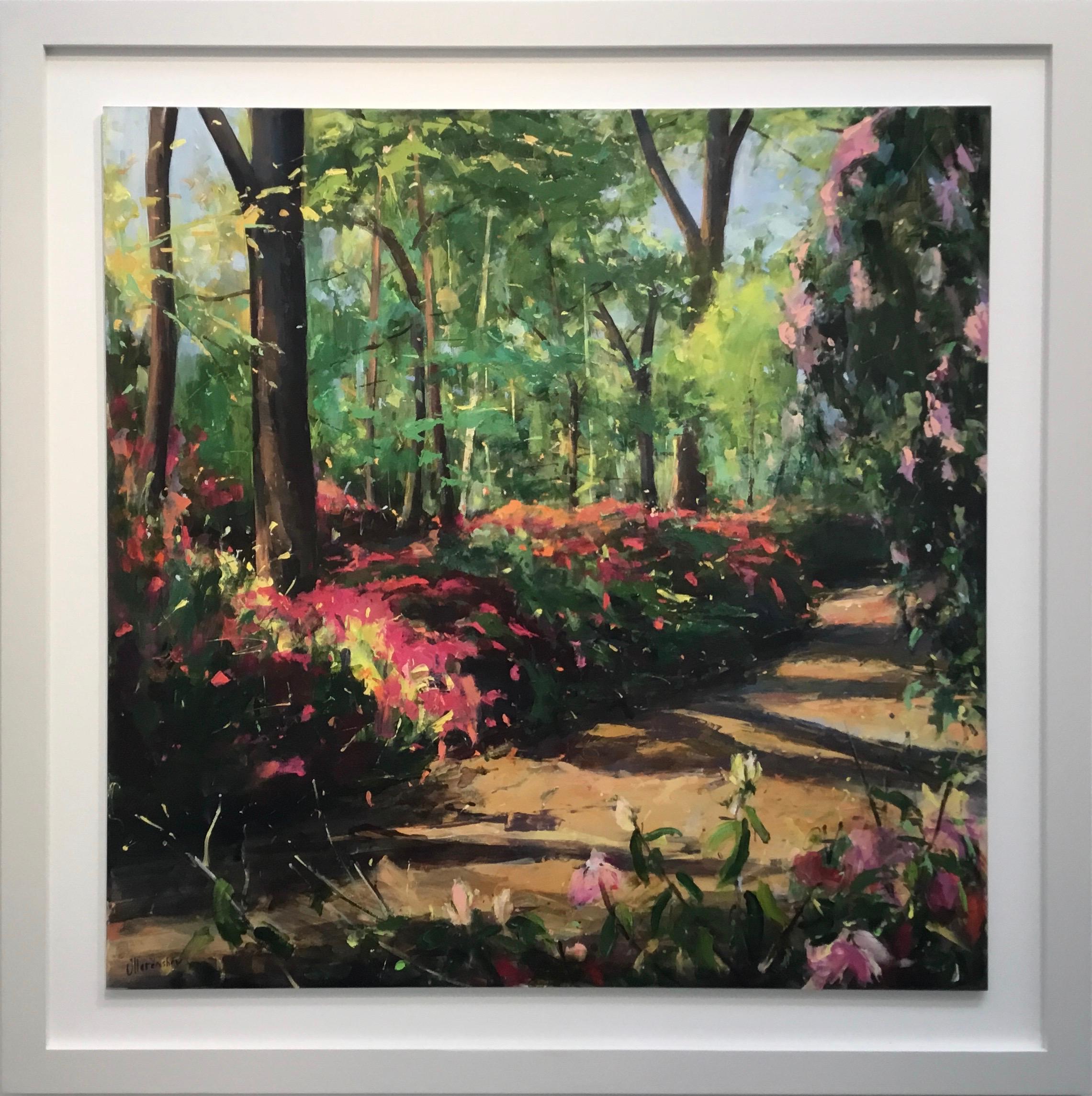 A Message to You of Love, Richmond Park, London, Original Landscape painting - Impressionist Painting by Sarah Ollerenshaw