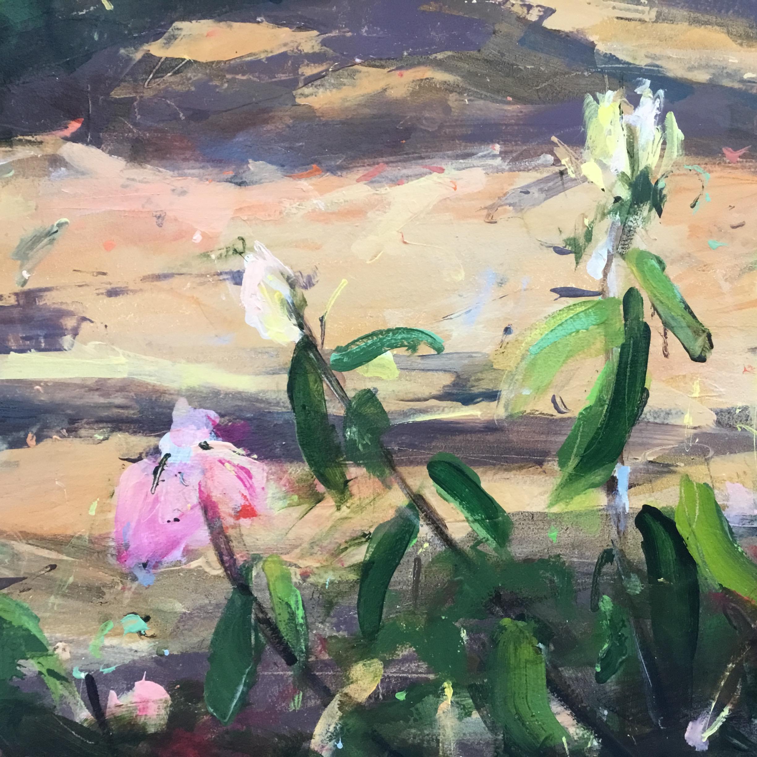 ‘A Message to You of Love’ is an original impressionistic painting in pink, red and green of a beautiful walk that I have done with my children every year as they grew up. This place in Richmond Park, London will always remind me of them and my
