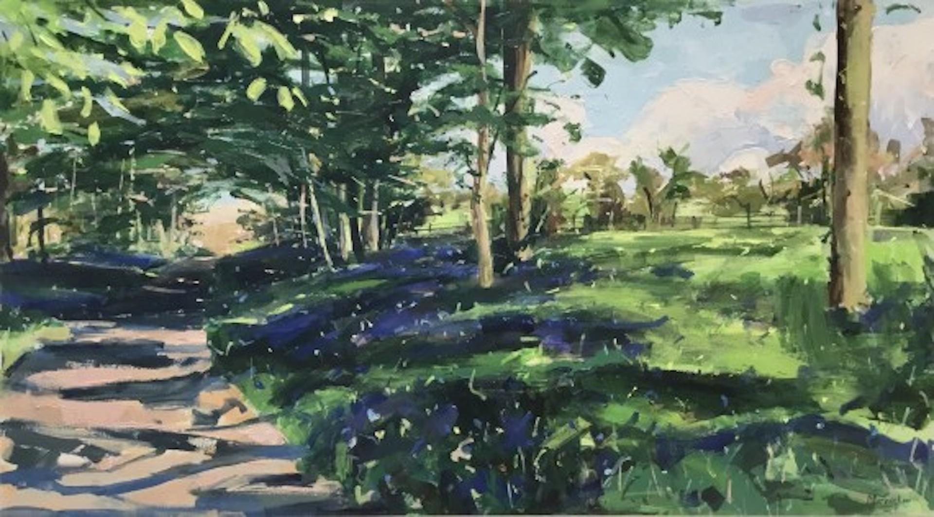 Sarah Ollerenshaw Landscape Painting - Your Song Refreshed My Soul, Woodland Landscape Art, floral art, original art