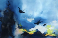 Blue Black Point, Painting, Oil on Canvas