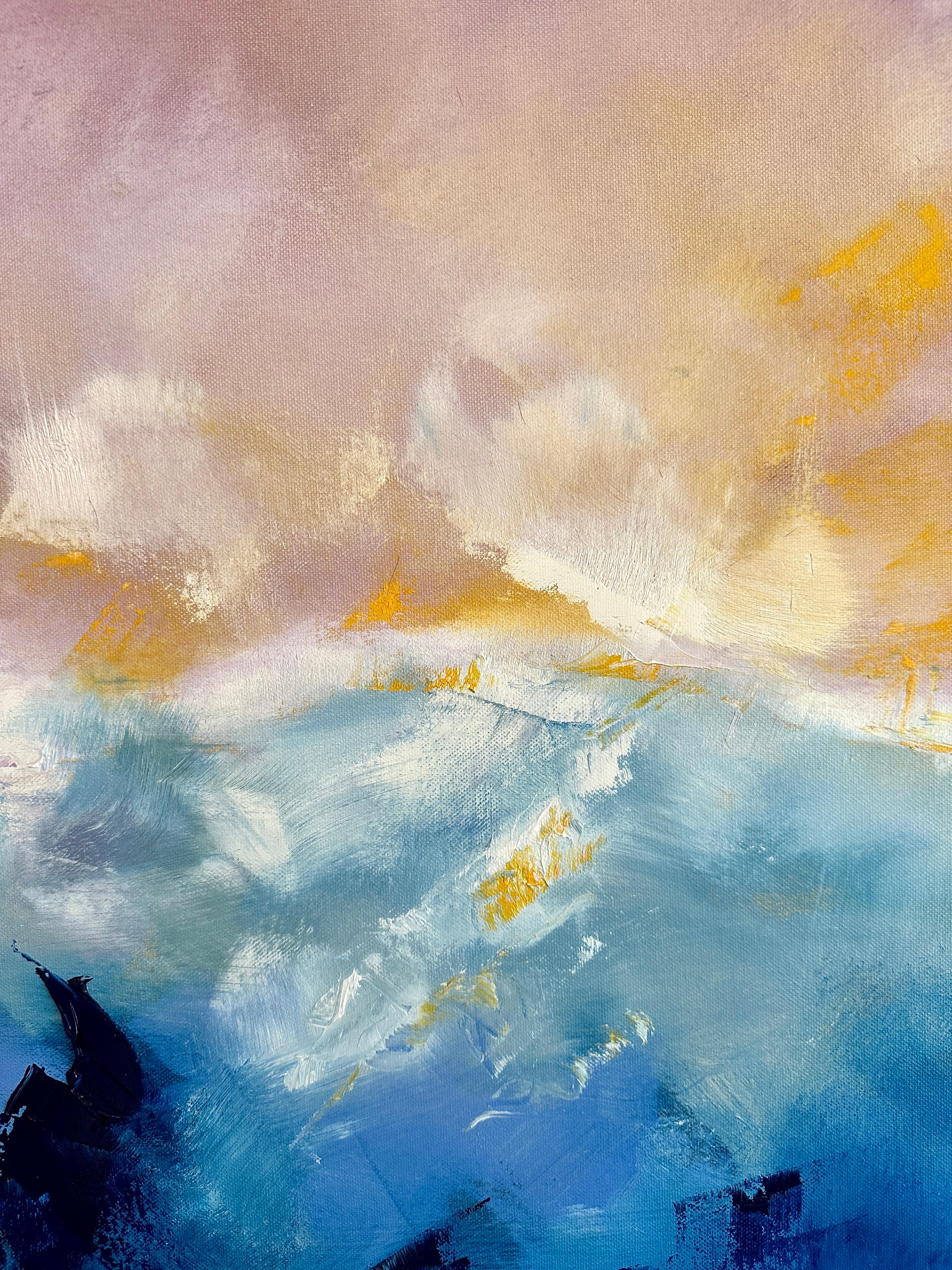 Fiery Ridge, Abstract Oil Painting For Sale 1