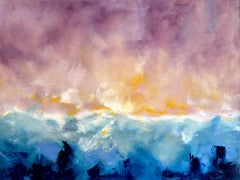 Fiery Ridge, Abstract Oil Painting