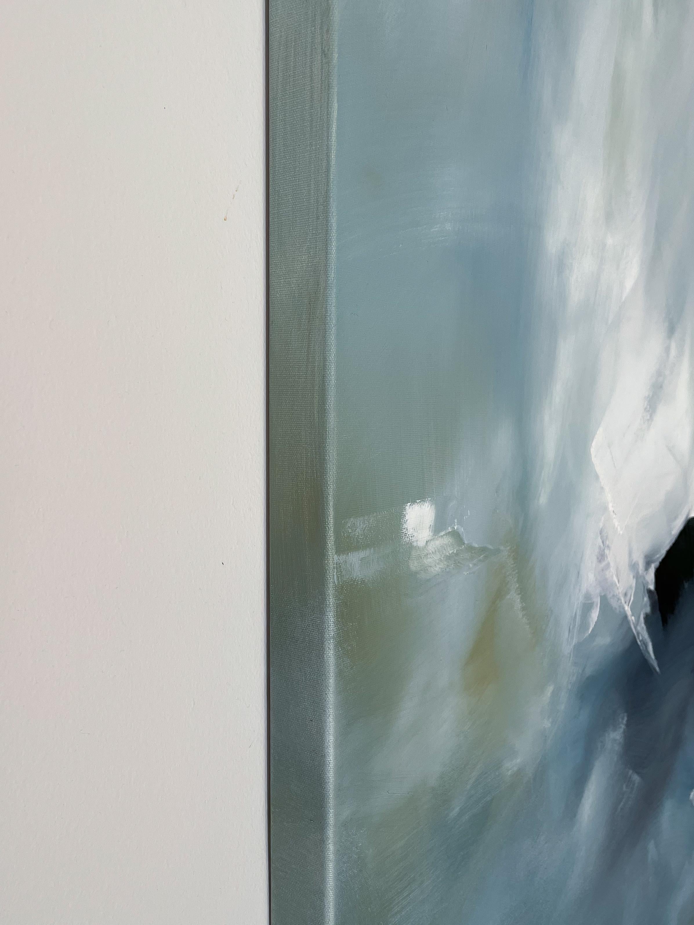 <p>Artist Comments<br>Artist Sarah Parsons paints a dramatic abstract, creating an atmosphere of calm and serenity. She presents a response to life-altering seasons or situations and our power to choose our attitude as we navigate them. 