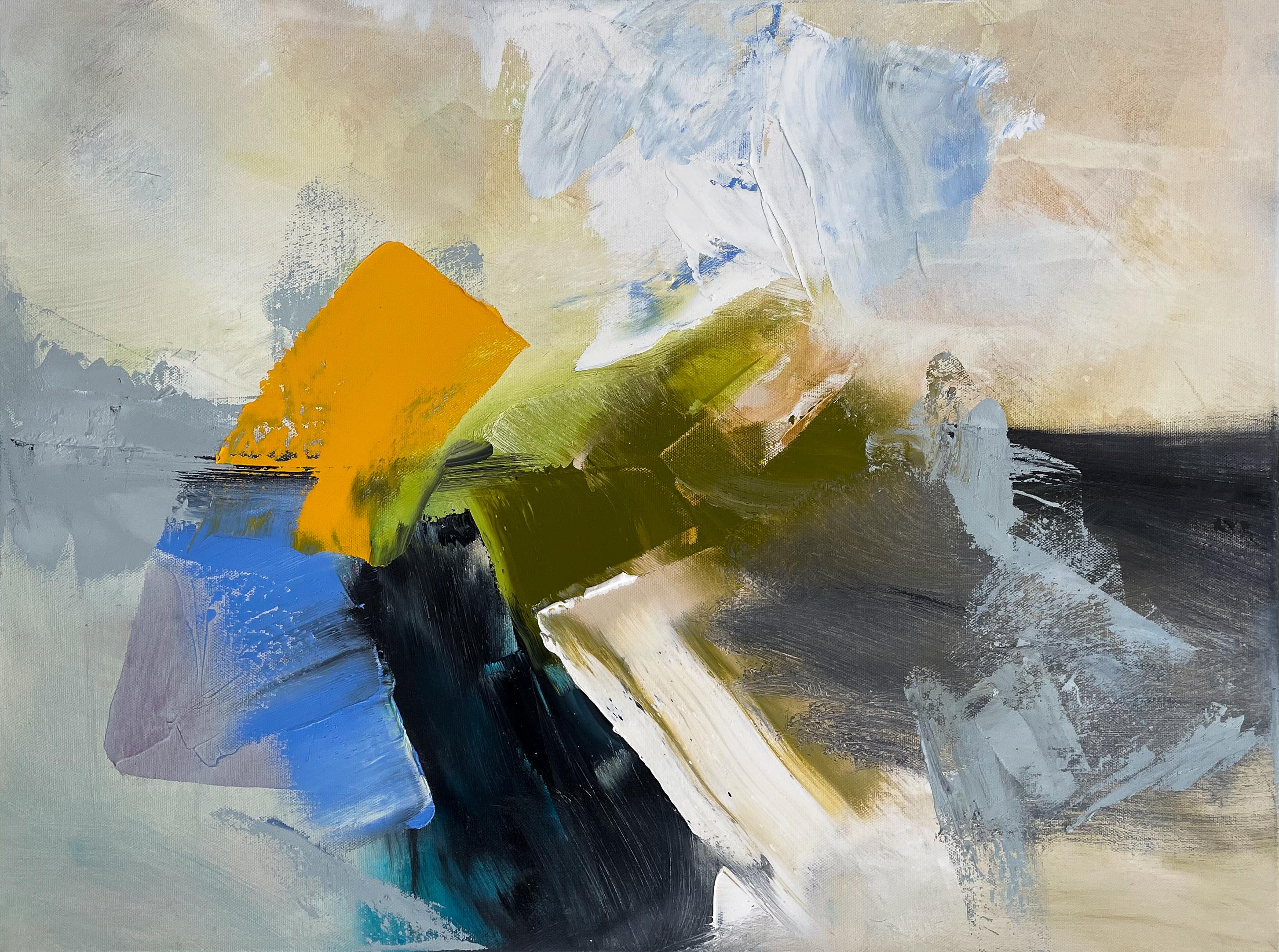 Sarah Parsons Abstract Painting – Fliederfarbene Symphonie, Abstraktes Ölgemälde