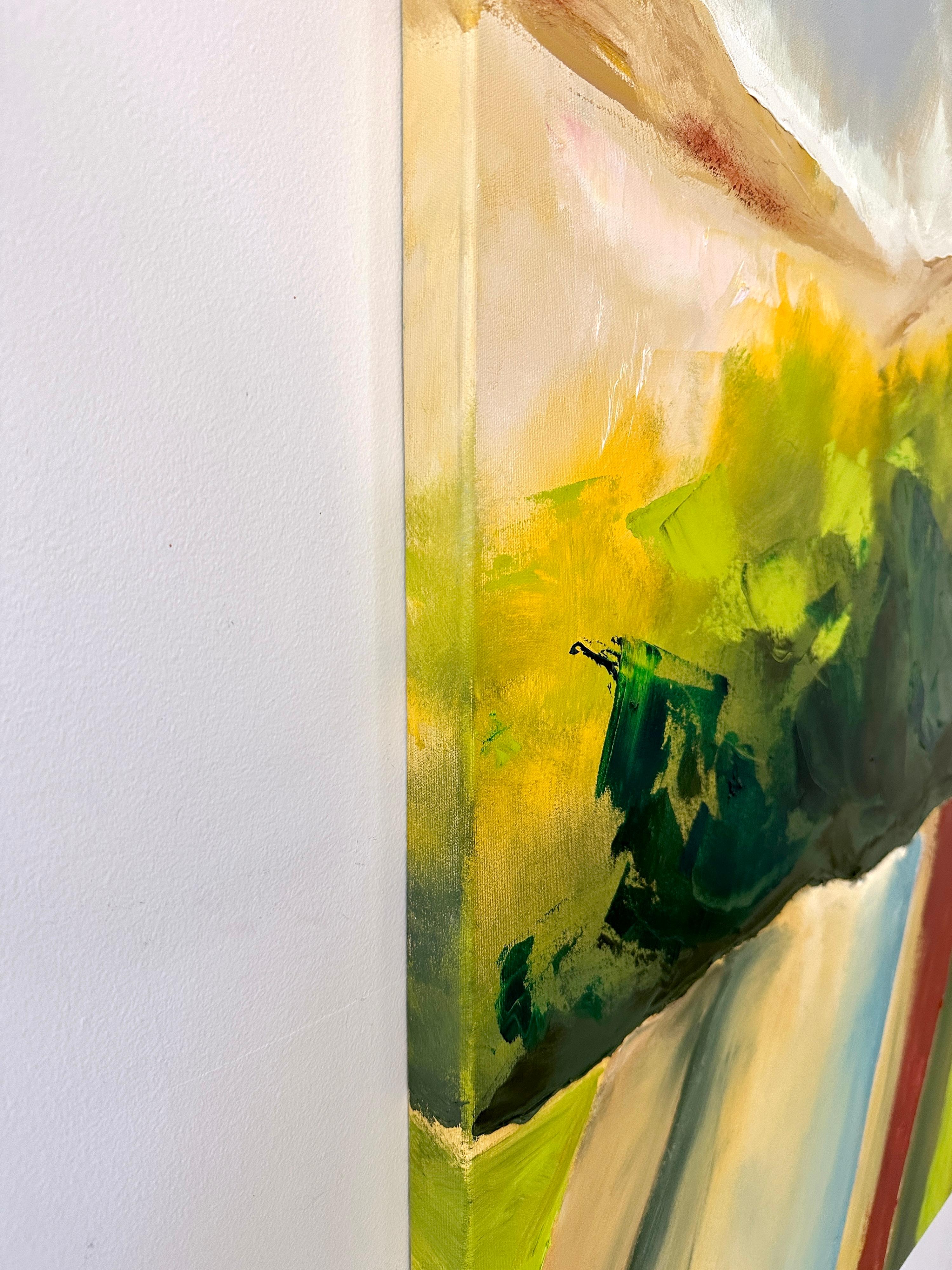 Gemalte Weiden, Abstrakte Ölmalerei – Painting von Sarah Parsons