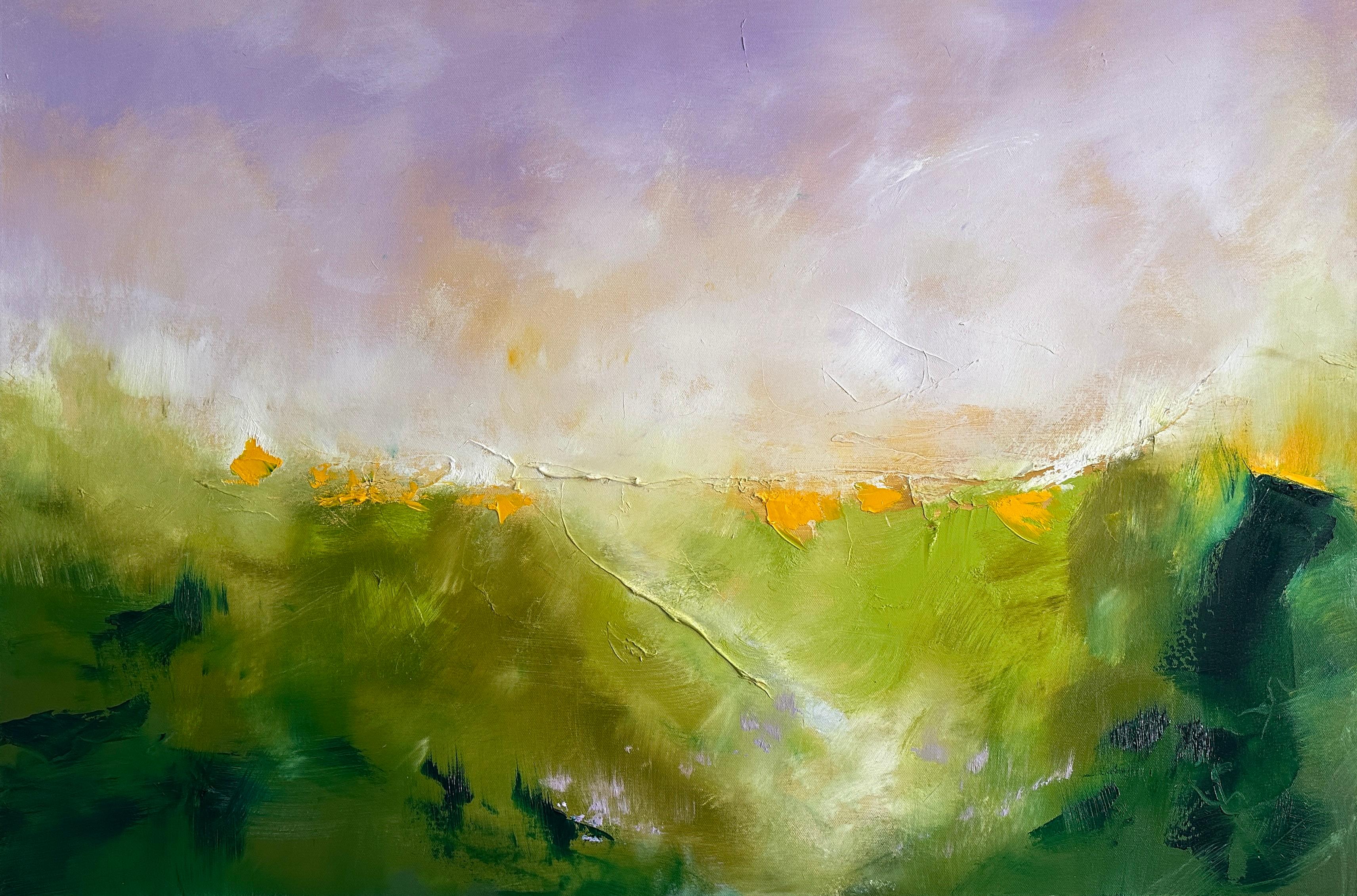 Sarah Parsons Landscape Painting – Das Tal, Abstraktes Ölgemälde