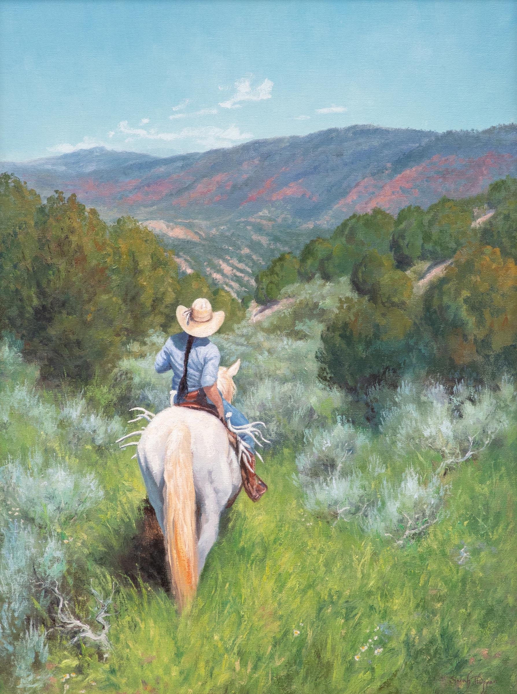 Shed Hunting - Realist Painting by Sarah Phippen