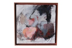 Abstraktes Stillleben Ölgemälde auf Leinwand von Rosa Äpfel von Sarah Picon 2003