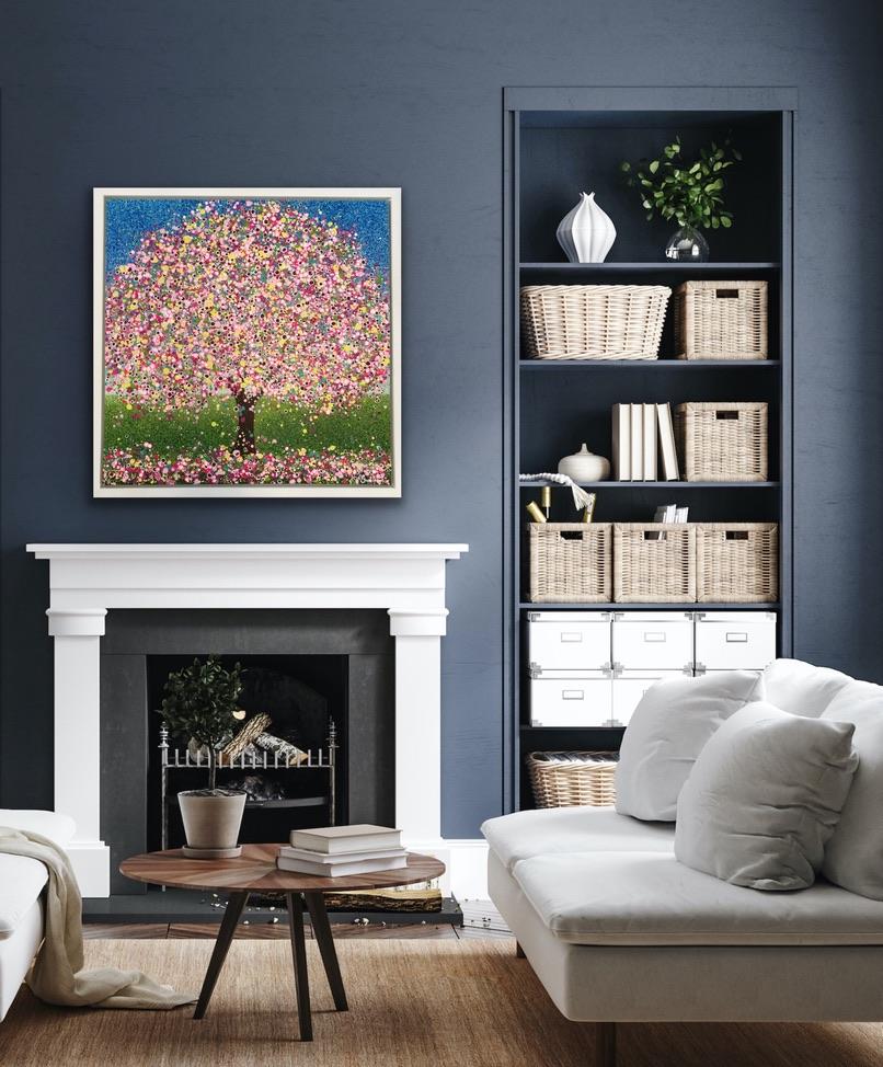 A Pop of Spring by Sarah Pye [2022]
original and hand signed by the artist 
Acrylic on Canvas
Image size: H:100 cm x W:100 cm
Complete Size of Unframed Work: H:100 cm x W:100 cm x D:3.5cm
Frame Size: H:109 cm x W:109 cm x D:5cm
Sold Framed
Please