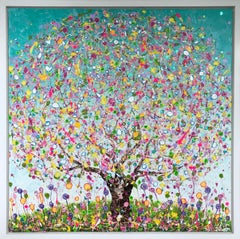 Un piccolo sorso di primavera, Quadro originale, Paesaggio, Arte dell'albero, Astratto