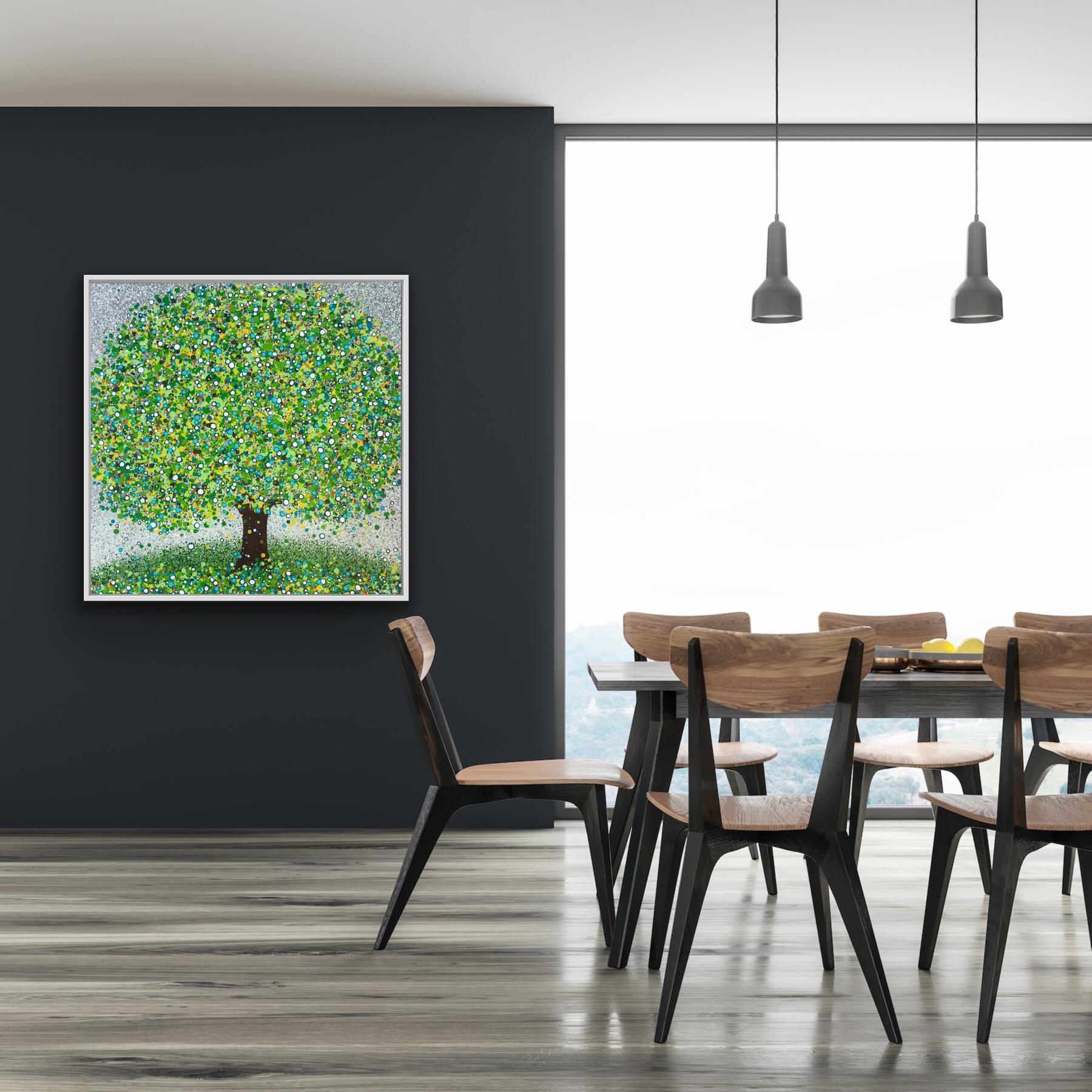 Peinture originale de Sarah Pye - Un seul arbre avec une floraison de verts, de bleus, de blancs, de jaunes et d'oranges.


INFORMATIONS COMPLÉMENTAIRES :
Arbre Vert par Sarah Pye Peinture originale
Peinture acrylique sur toile
Dimensions complètes