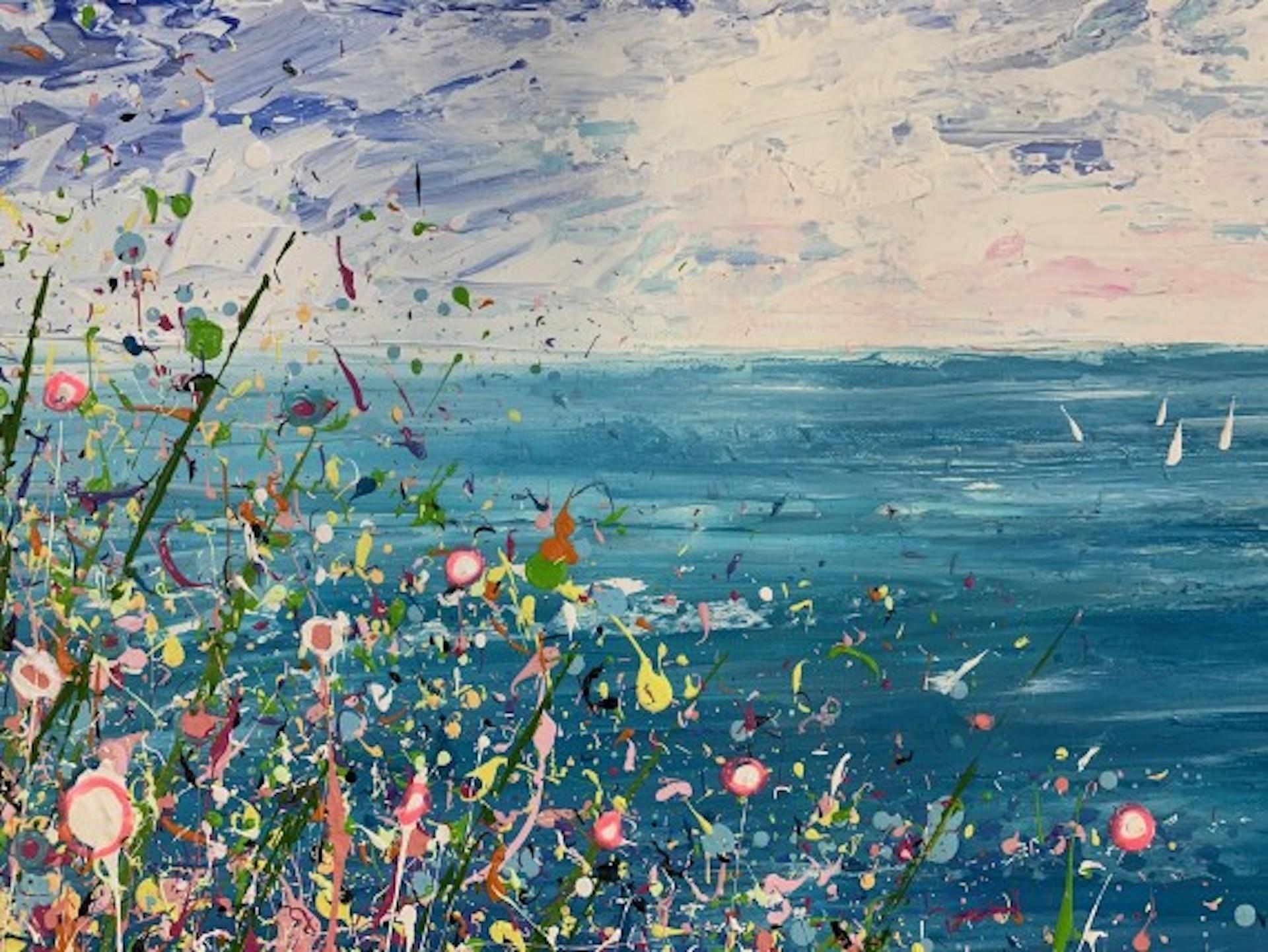 Dunes, Sarah Pye, peinture originale, paysage floral, art abordable en vente 3
