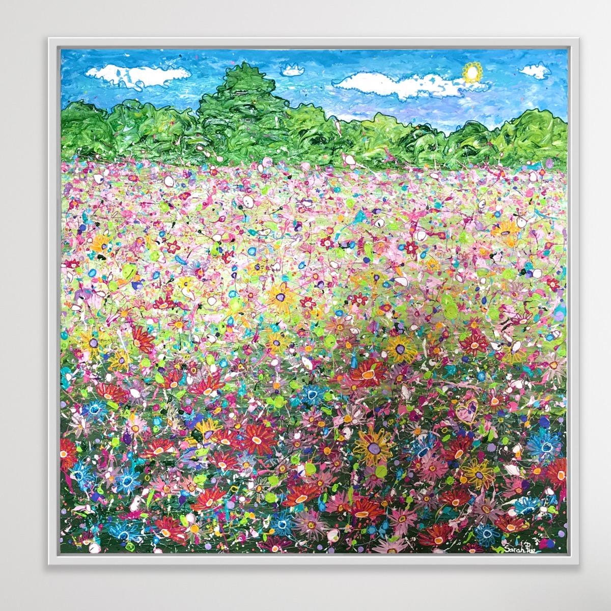 Feld der Träume, Originalgemälde, Landschaft, abstrakt, zeitgenössisch (Zeitgenössisch), Painting, von Sarah Pye
