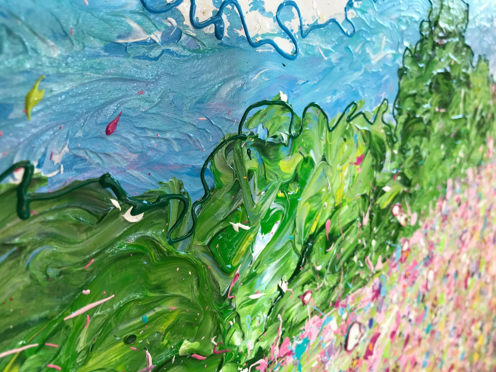 Feld der Träume, Originalgemälde, Landschaft, abstrakt, zeitgenössisch im Angebot 1