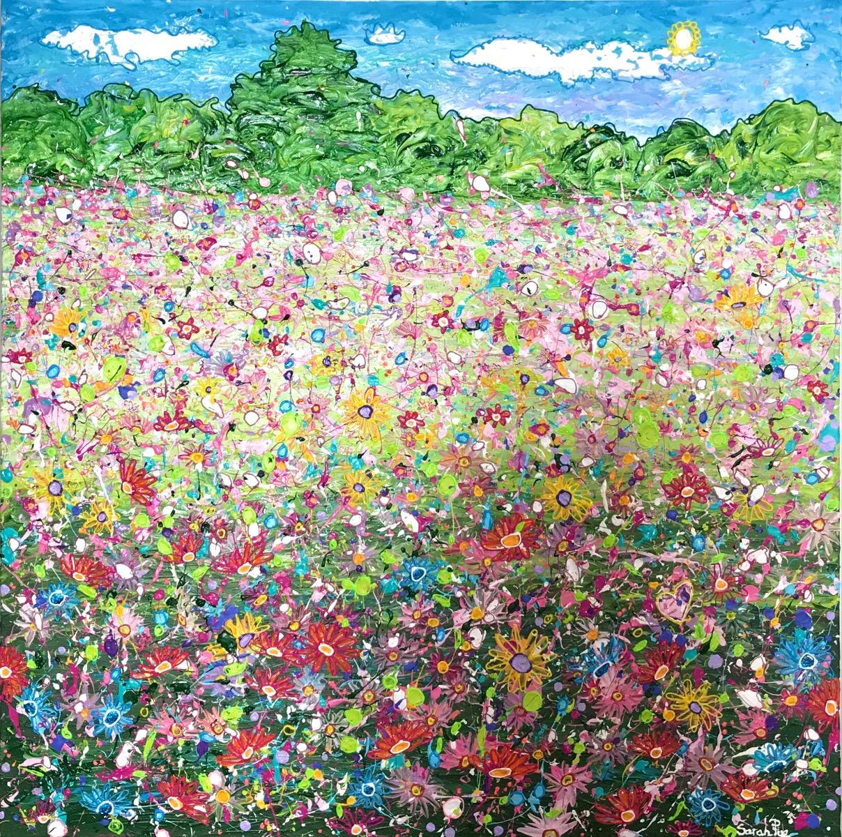 Feld der Träume, Originalgemälde, Landschaft, abstrakt, zeitgenössisch