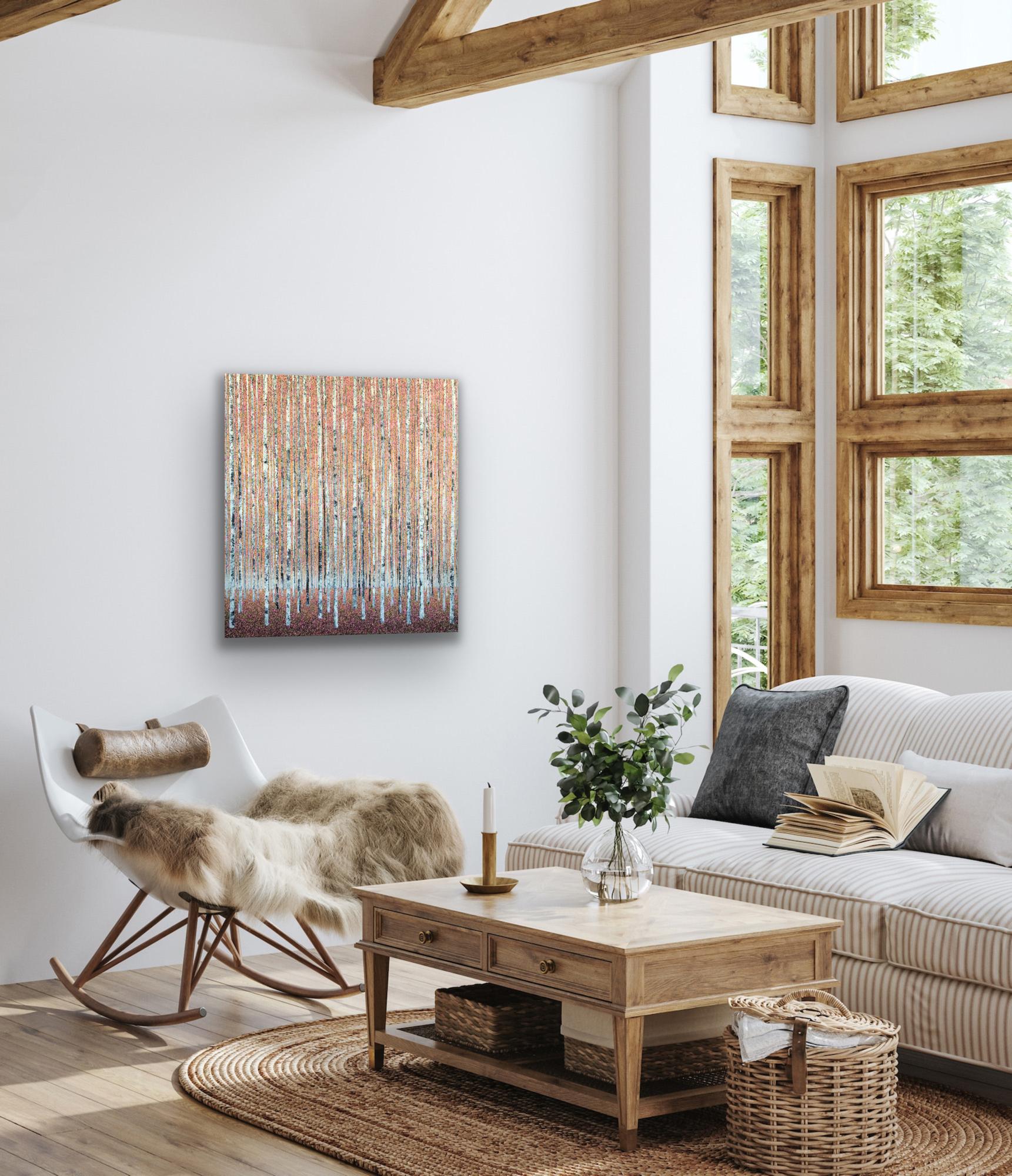 Hues of Summer, Originalgemälde, Landschaft, abstrakt, zeitgenössisch (Zeitgenössisch), Painting, von Sarah Pye