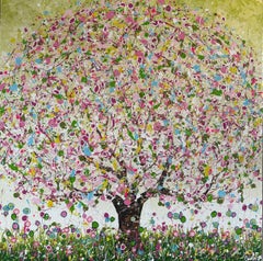 Pistachio Cream, original painting, landscape, abstract, contemporary