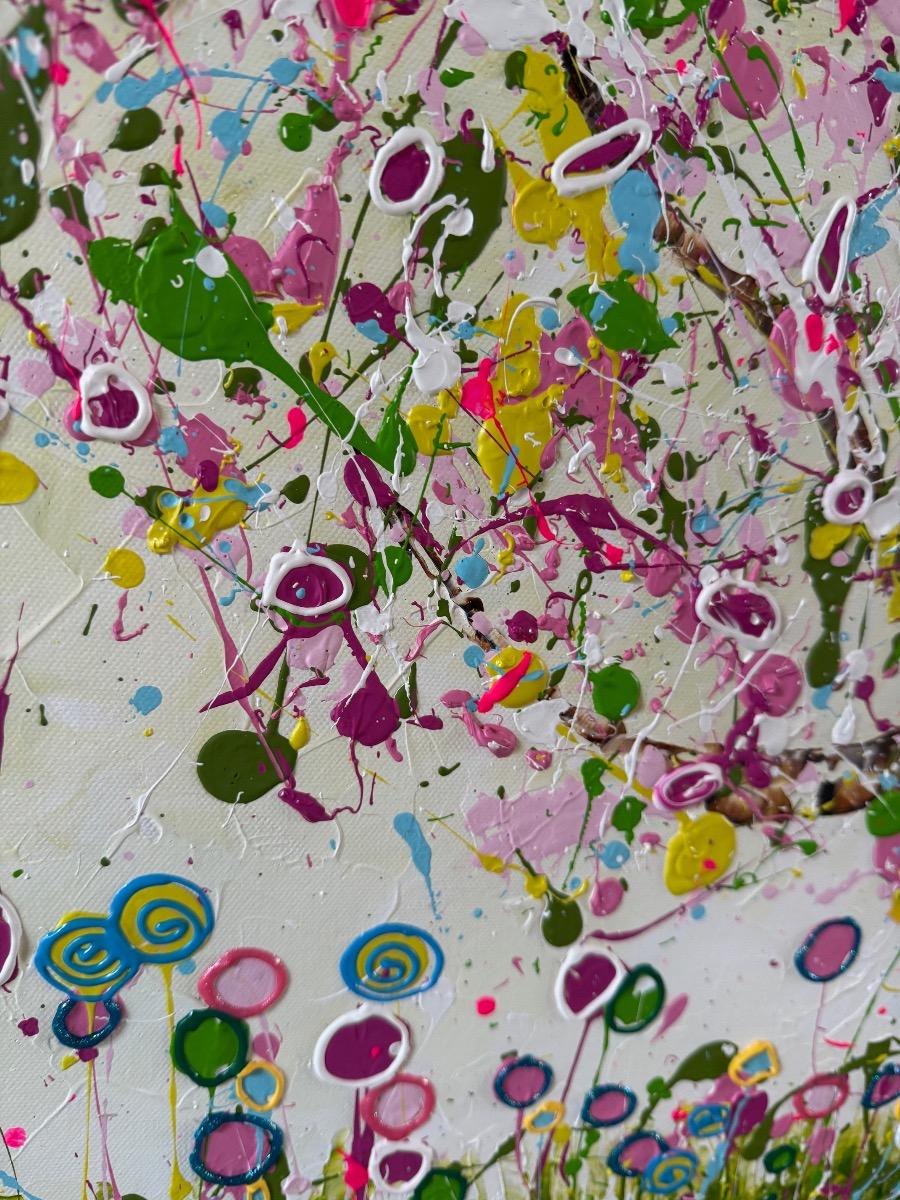 Crème de pistaches, peinture originale, paysage, abstrait, contemporain en vente 1