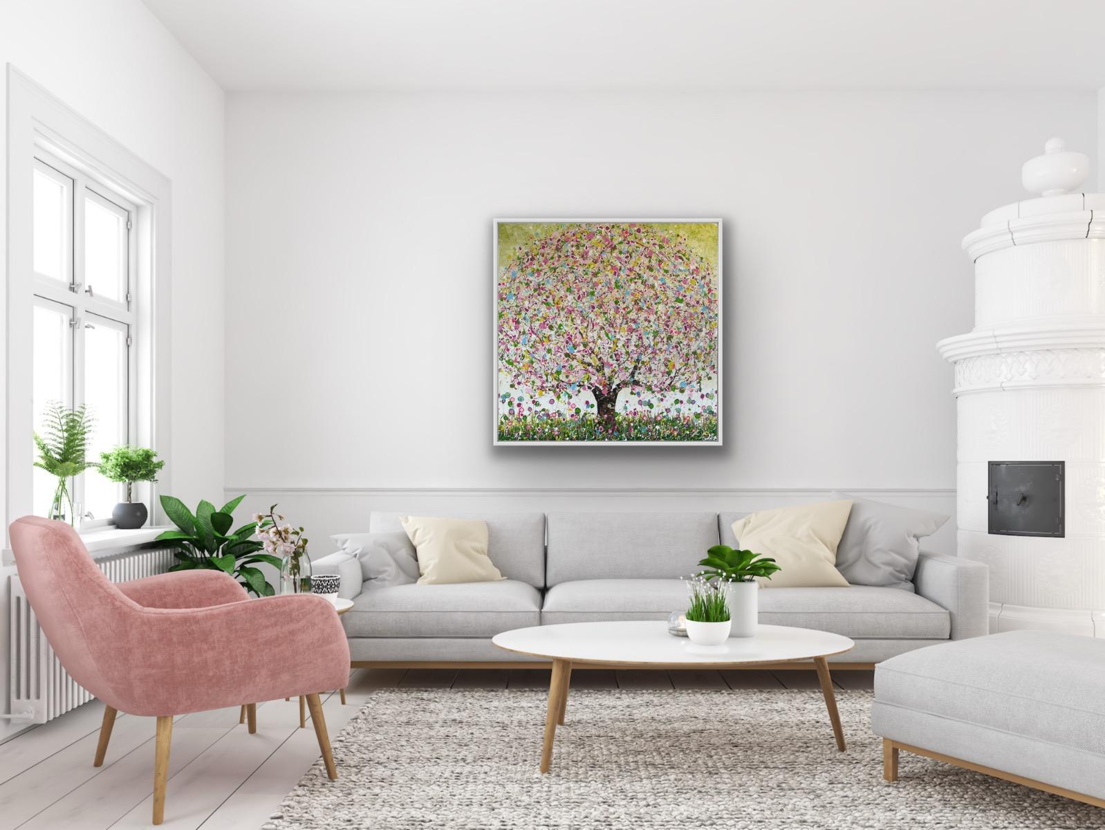 Crème de pistaches, peinture originale, paysage, abstrait, contemporain en vente 5