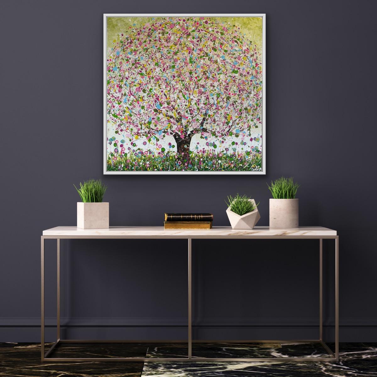 Crème de pistaches, peinture originale, paysage, abstrait, contemporain en vente 6