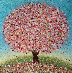Spring Candy, Sarah Pye, Original Floral Painting, Tree Artwork, Colourful Art
