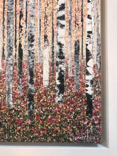 Spring Dawn, original painting, landscape, abstract, contemporary