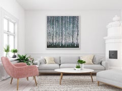 Teal Dawn, original painting, landscape, abstract, contemporary