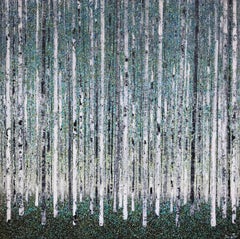 Teal Dawn, original painting, landscape, abstract, contemporary