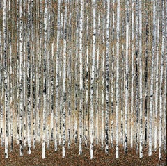 The Sound of Silence & Teal Dawn, diptych, original painting, landscape