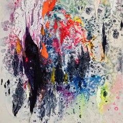 Dreaming In Prisms, Sarah Raskey. Black, white, multicolored neon. Mixed media