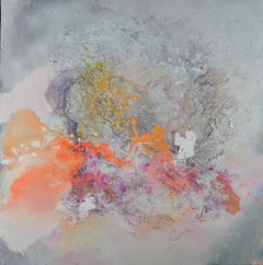 Used Of Lava and Lative, Sarah Raskey. Mixed media on canvas