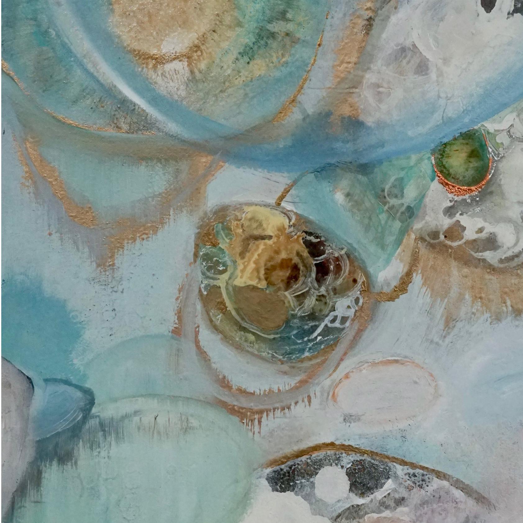 Thought Bubbles, Sarah Raskey. Mixed media on canvas For Sale 3