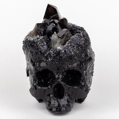 Used Smoky Crystal Skull Sculpture