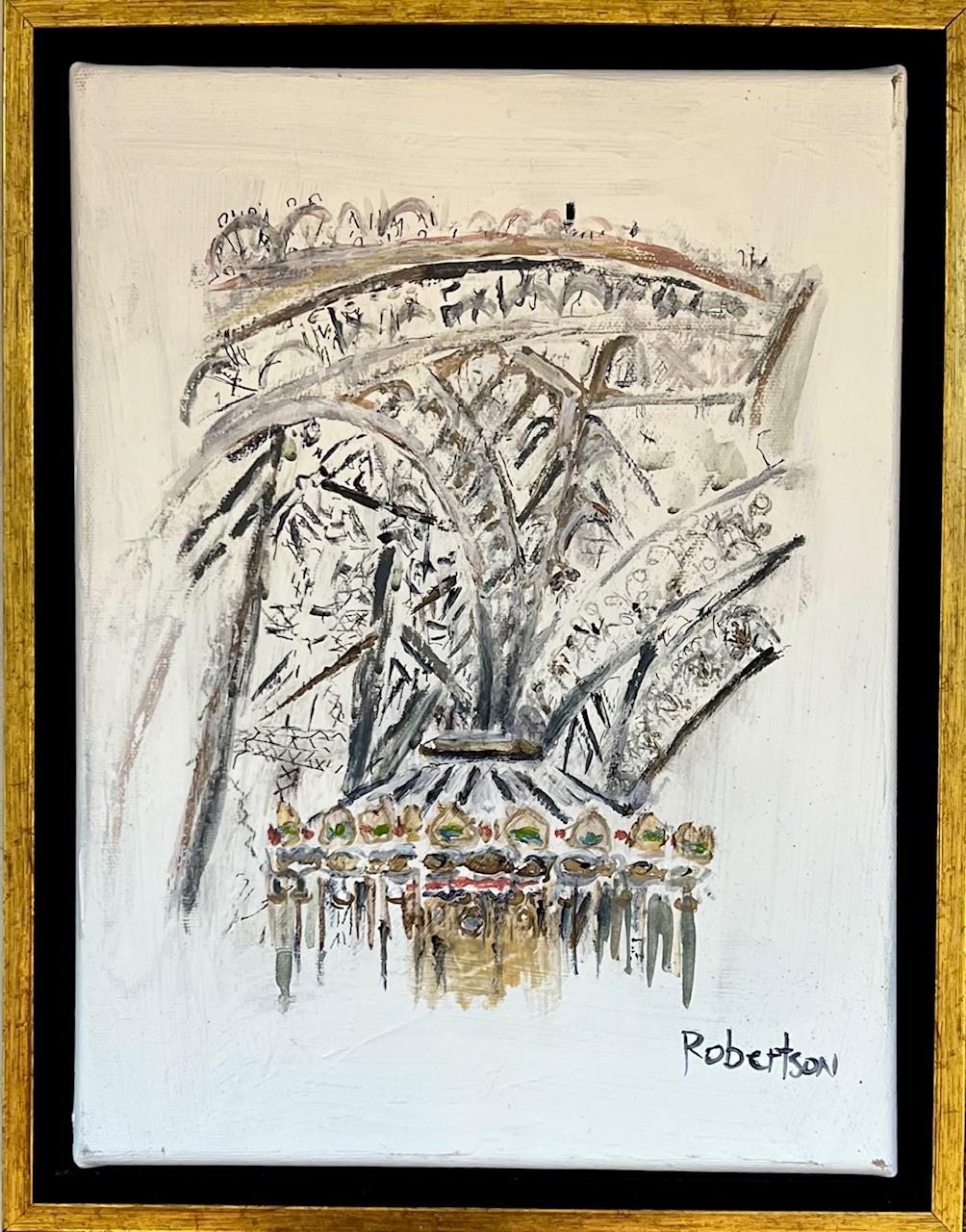 Carrousel Paris Study by Sarah Robertson, Small Framed Paris Painting