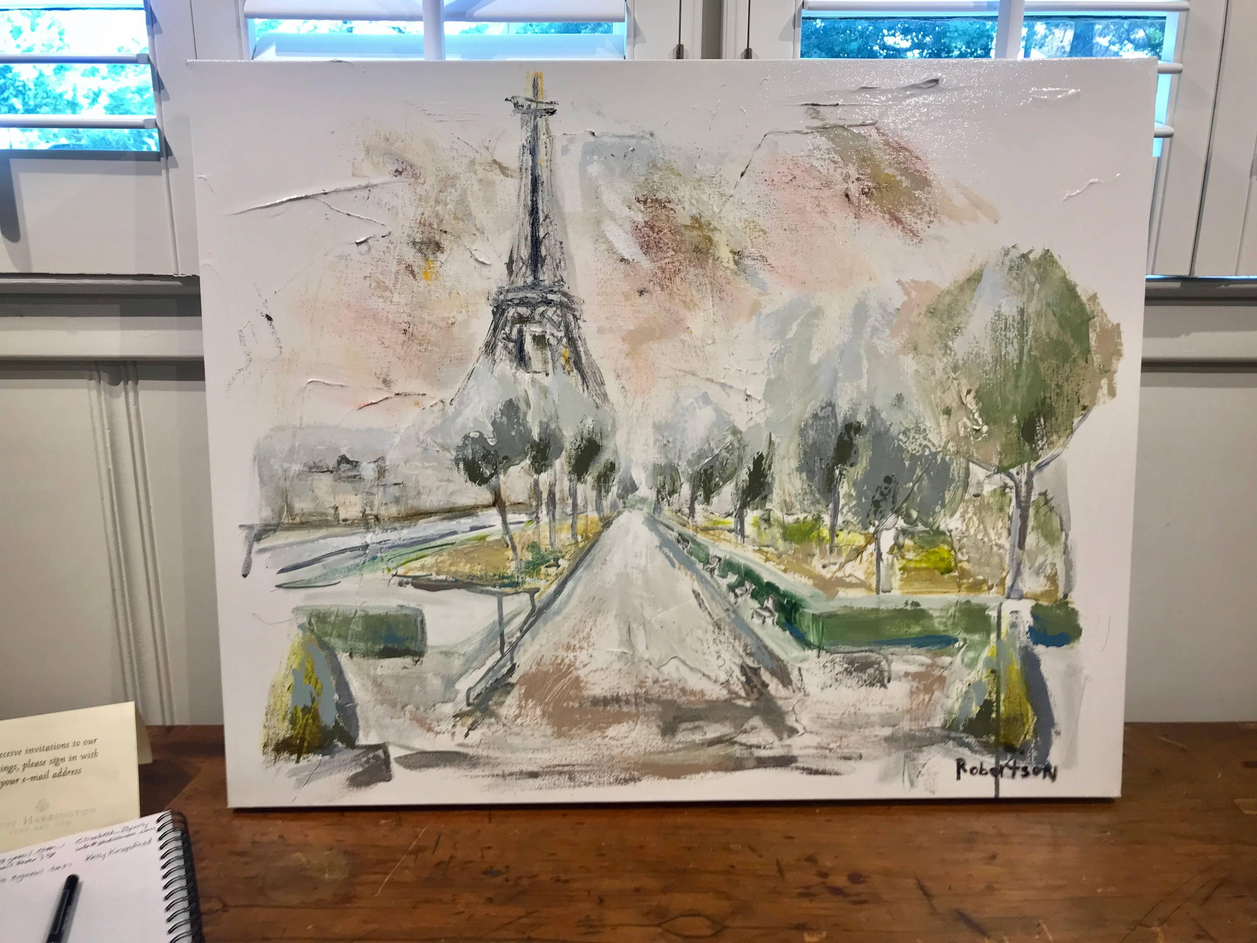 Champs de Mars, Petite Impressionist Parisian Painting 1