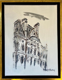 Louvre Study by Sarah Robertson, Small Framed Paris Painting