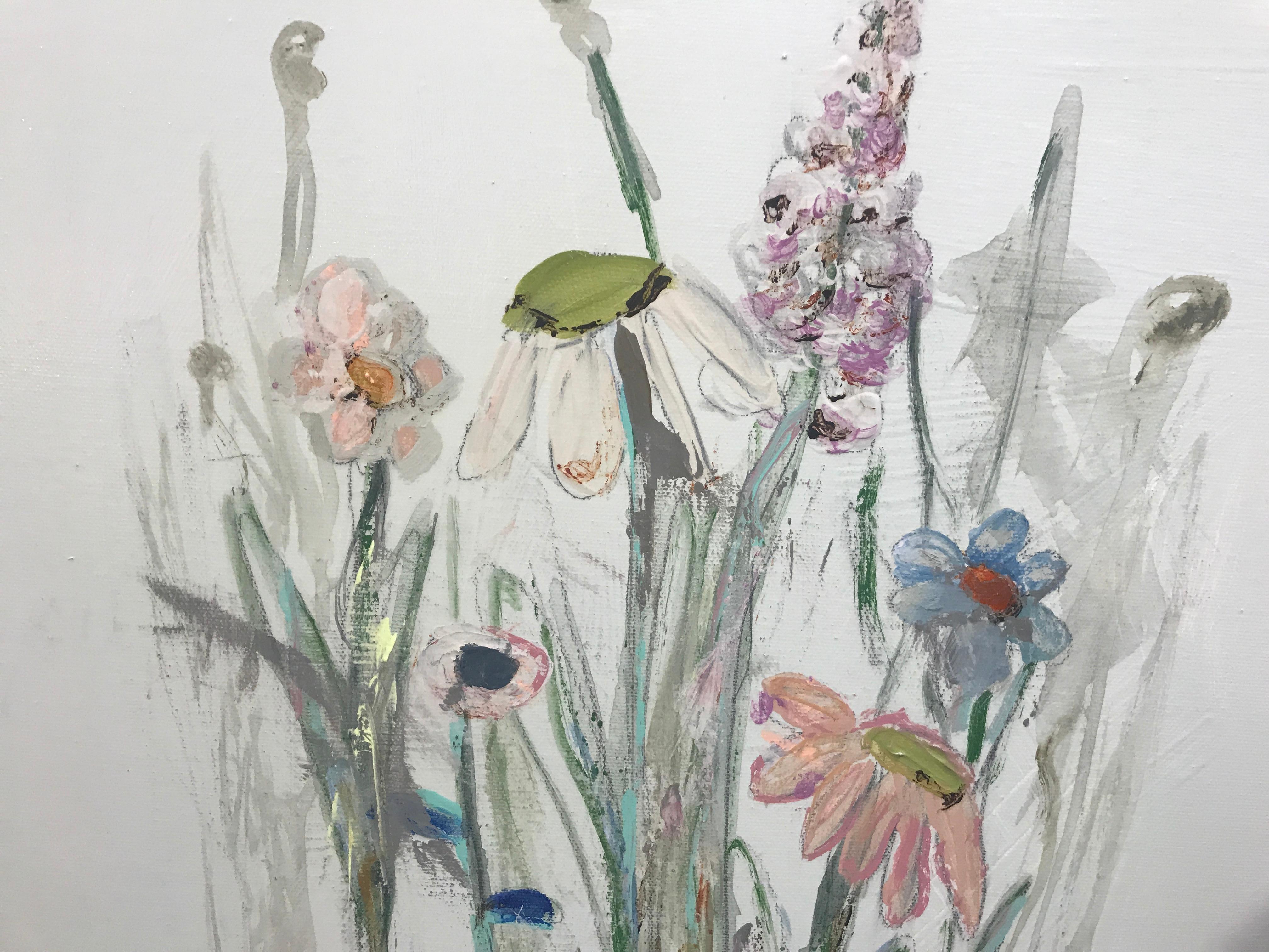 The Glory of the Garden II by Sarah Robertson, Vertical Mixed Media Painting 4