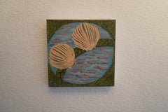 Sea Yarn, Sea shell, Surrealist, Small Oil Painting