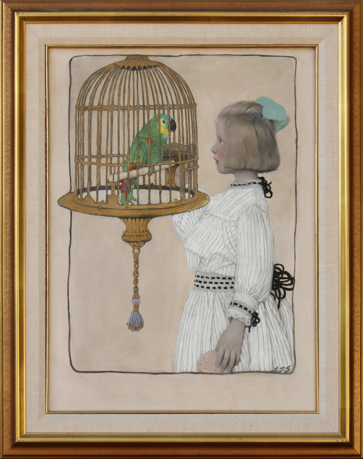 Due polli - Painting di Sarah S. Stilwell Weber
