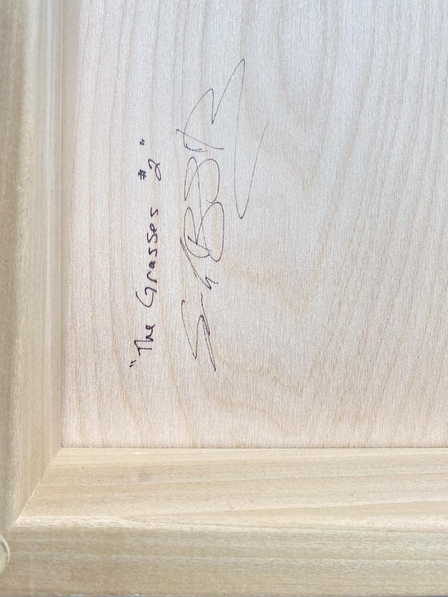 Le erbe #2
12,0 x 12,0 x 1,6, 3,0 libbre 
Acrilico su carta
Firmato a mano dall'artista 

Commento dell'artista: 
