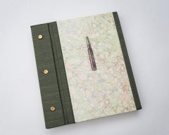 "Briar Rose", Unique Artist Book Bound with Hand-marbled Paper