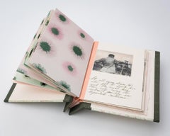 "Briar Rose", Unique Artist Book Bound with Hand-marbled Paper