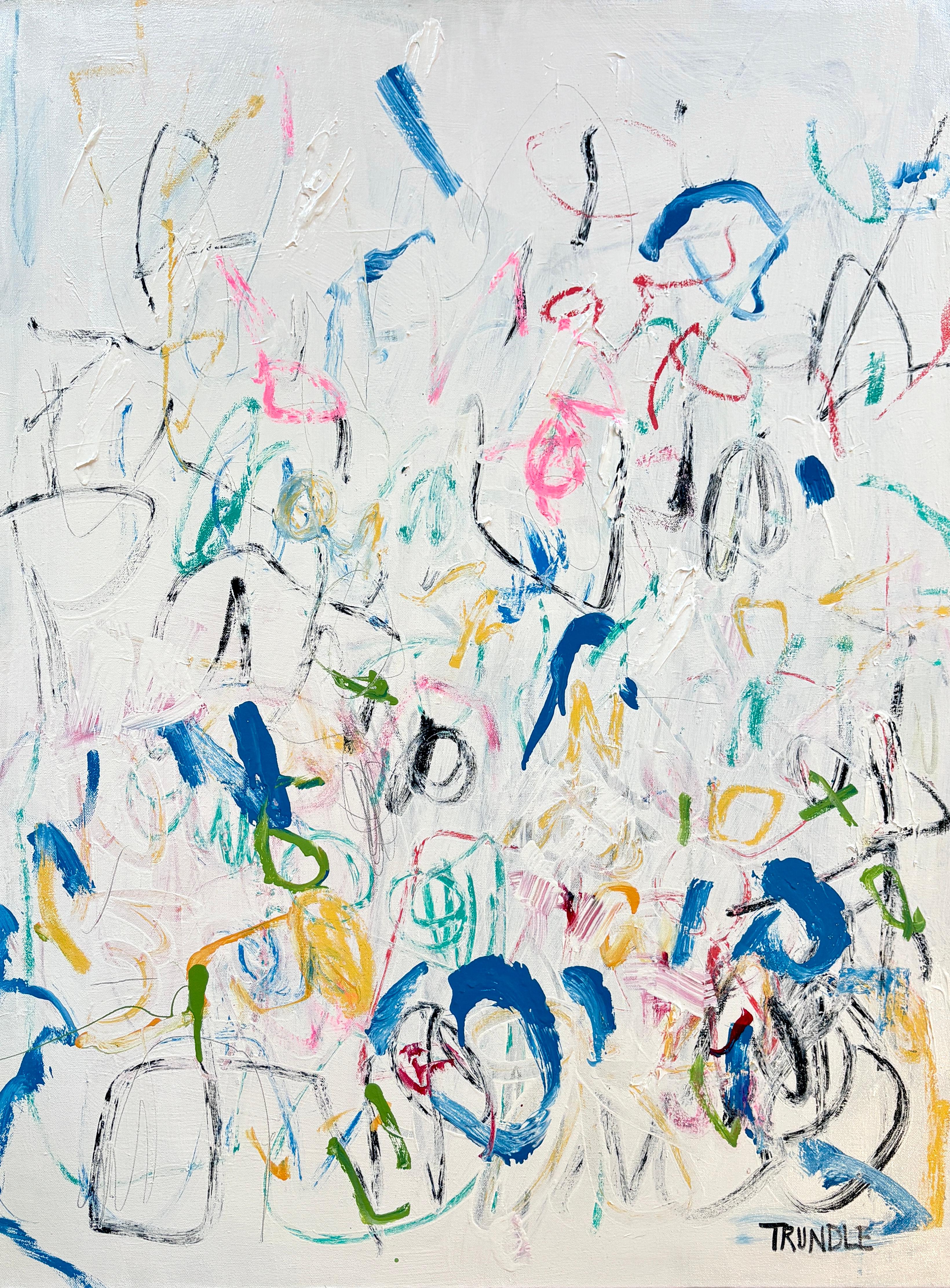 Sarah Trundle Abstract Painting - Precious Little Acrylic Painting on Canvas, Abstract, 30 x 40, 2022