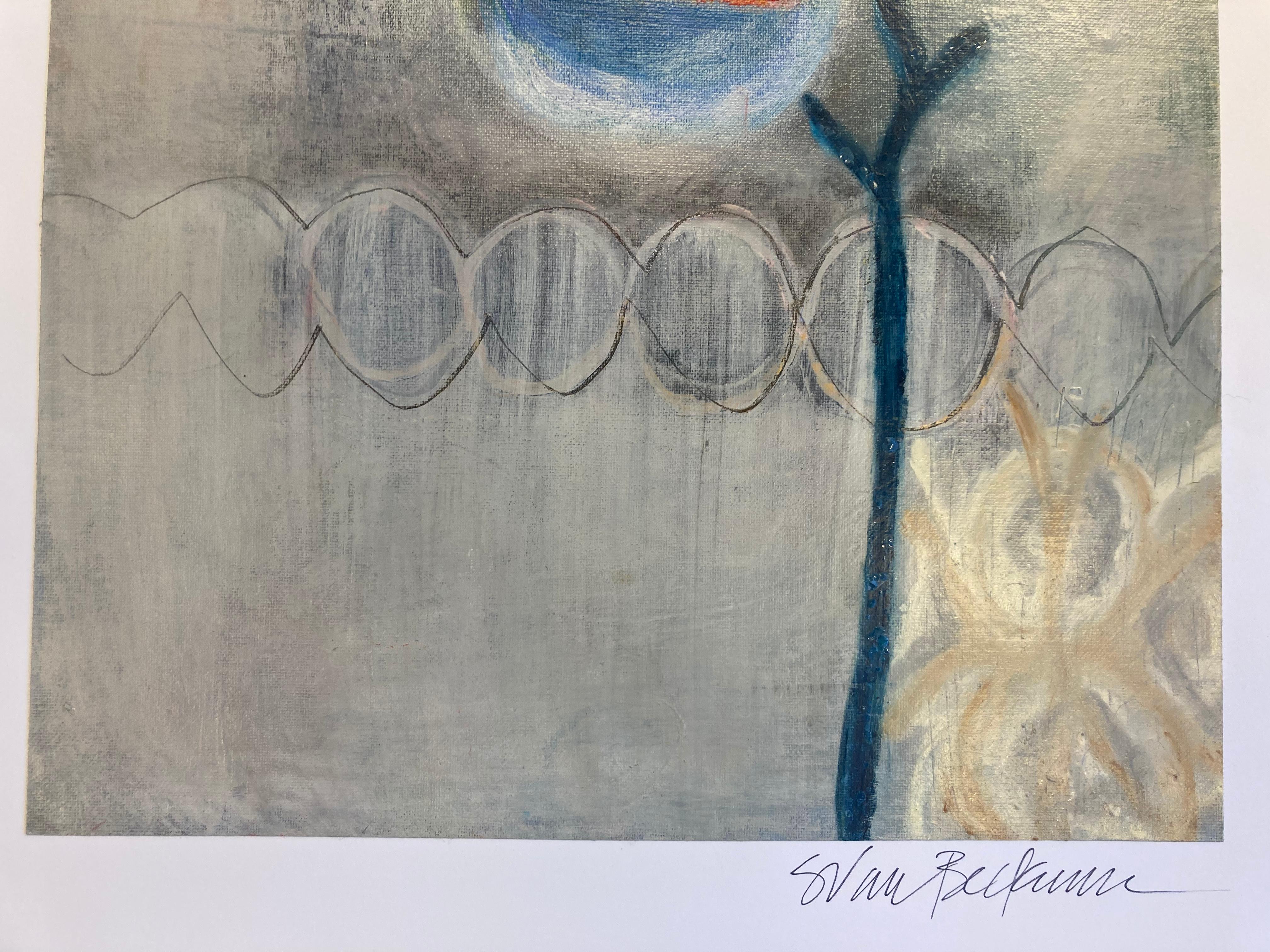 Sin título 12-120 - Abstract Painting Gris de Sarah Van Beckum
